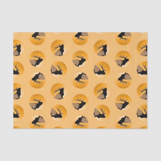 Papel De Seda Bola de Touro de Bugling na Arte Solitária Origina (Frente )