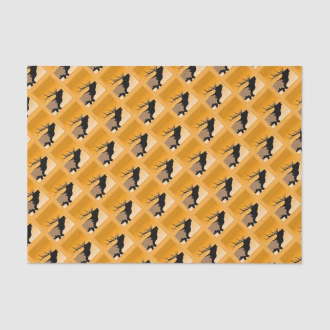 Papel De Seda Bola de Touro de Bugling na Arte Solitária Origina (Frente )