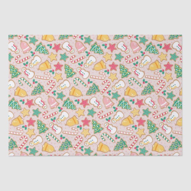 Papel De Seda Bolachas de Açúcar de Natal Snowmen Candy Canas (Frente )