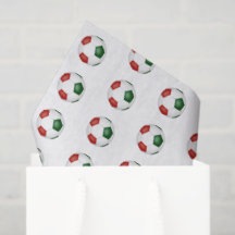bolas de futebol vermelhas e verdes padrão