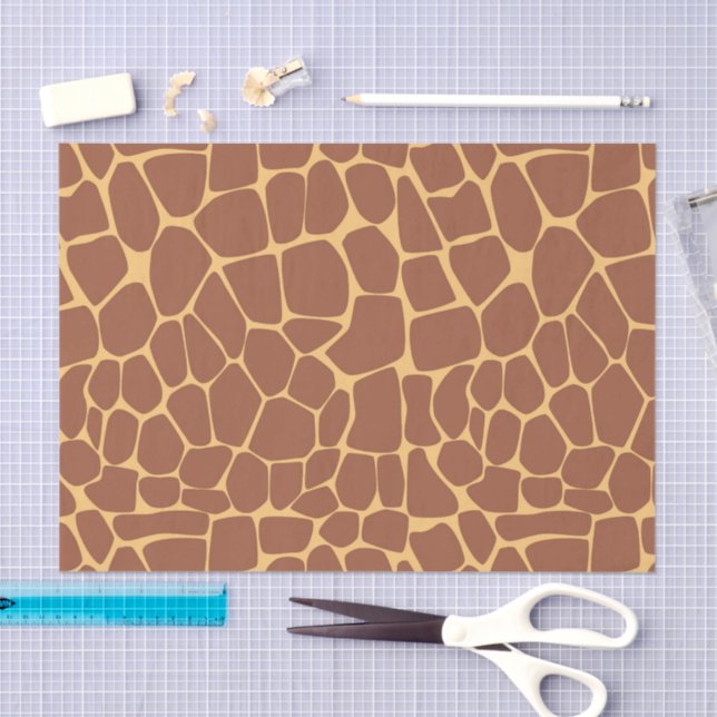 Papel De Seda Bold Brown Tan Classic Giraffe Animal Decoupage (Arte )