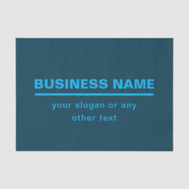 Papel De Seda Bold Modern Business Name Modelo | Azul