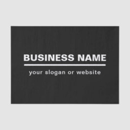 Papel De Seda Bold Modern Business Name Modelo | B&W