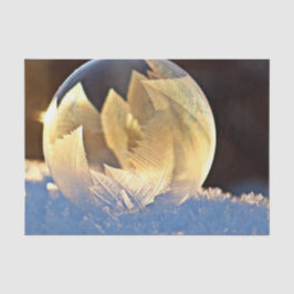 Papel De Seda Bolha de sabão na neve