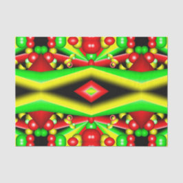 Papel De Seda Bolhas Amarelas Vermelhas Verdes E Abstrato de Art