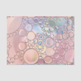 Papel De Seda Bolhas bonito cor-de-rosa e azuis