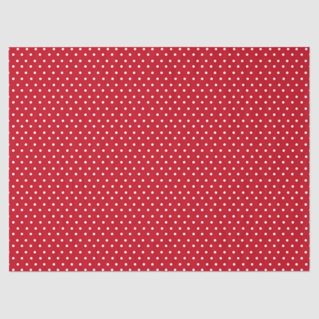 Papel De Seda Bolinha Vermelha (Frente )