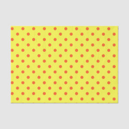 Papel De Seda Bolinhas Amarelas e Laranja