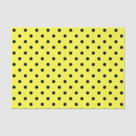 Papel De Seda Bolinhas Amarelas e Pretas