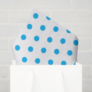 Papel De Seda Bolinhas Azul Brilhante Pré-disquete Uso múltiplo