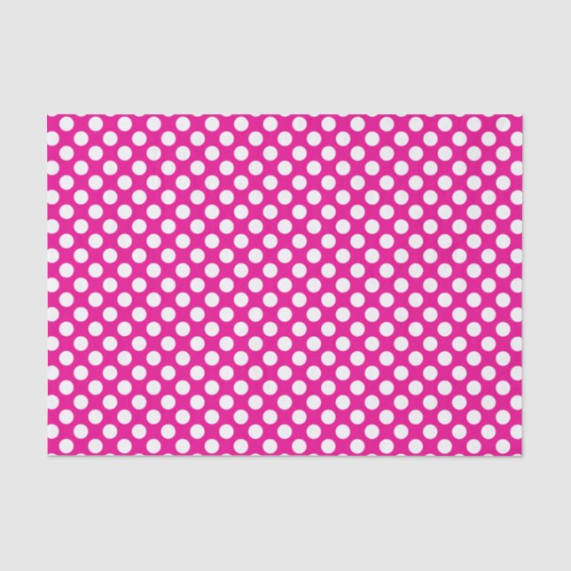 Papel De Seda Bolinhas branca sem falhas - Fundo personalizável (Frente )