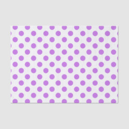Papel De Seda Bolinhas brancas e lilás