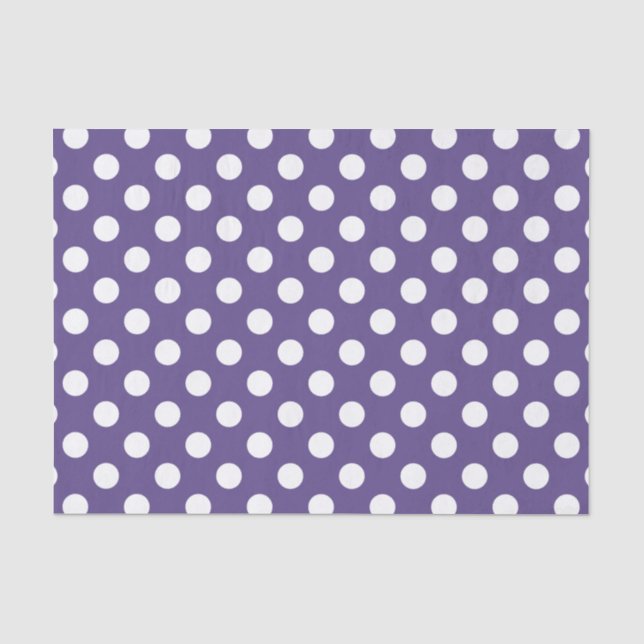Papel De Seda Bolinhas brancas no ultravioleta (Frente )