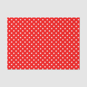 Papel De Seda Bolinhas brancas no vermelho