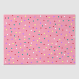 Papel De Seda Bolinhas Coloridas a Rosa