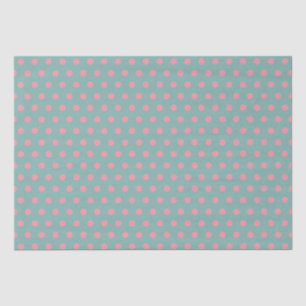 Papel De Seda Bolinhas cor-de-rosa azul Pastel