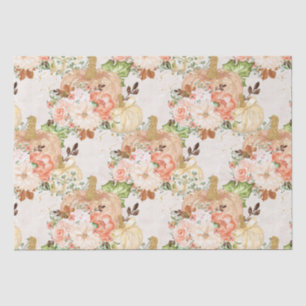 Papel De Seda Bolinhas de flores de abóbora