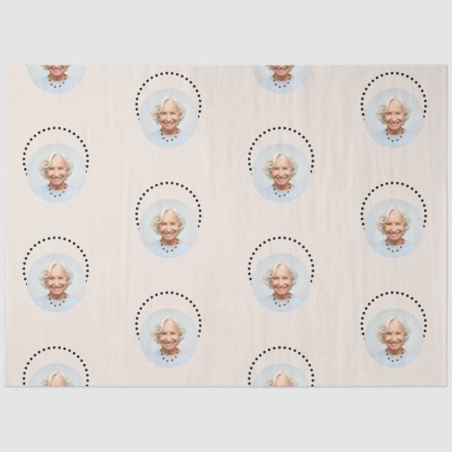 Papel De Seda Bolinhas de Fotografias Redondas Simplesmente Engr (Frente )