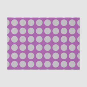 Papel De Seda Bolinhas de prata roxas