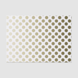 Papel De Seda Bolinhas Dourados no branco