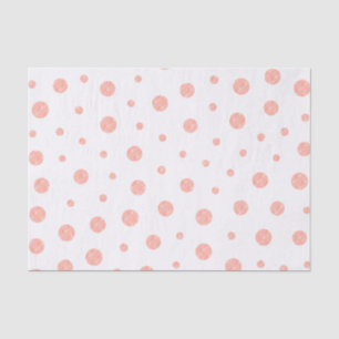 Papel De Seda Bolinhas elegantes - branco Dourado cor-de-rosa