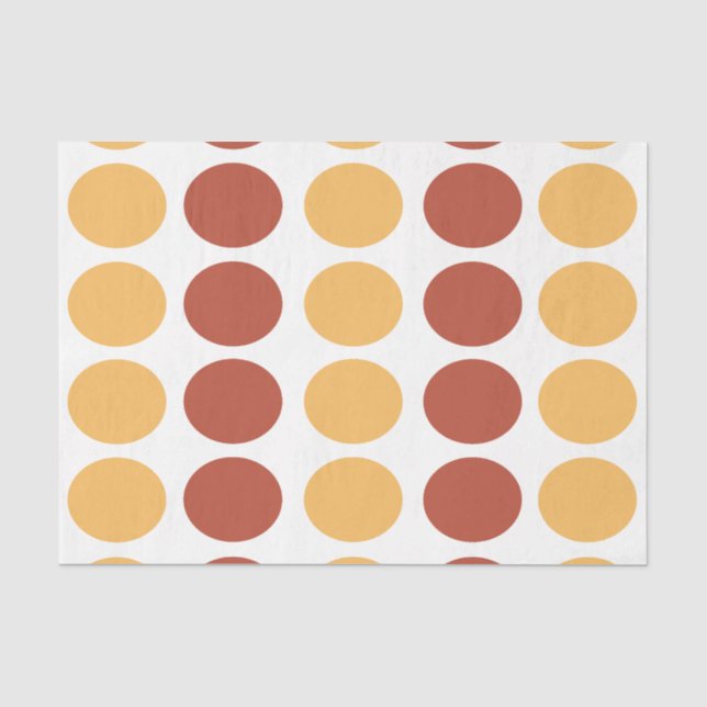 Papel De Seda Bolinhas Laranja Bolinhas (Frente )