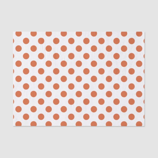 Papel De Seda Bolinhas laranja queimadas (Frente )
