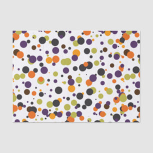 Papel De Seda Bolinhas modernas de Halloween em laranja verde ro