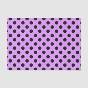 Papel De Seda bolinhas pretas em lilás