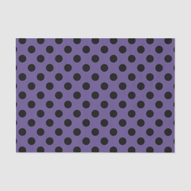 Papel De Seda Bolinhas pretas no ultravioleta (Frente )