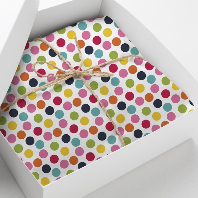 Papel De Seda Bolinhas Rainbow Confetti (Criador carregado)