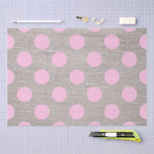 Bolinhas Rosa do Estilo Vintage no Burlap