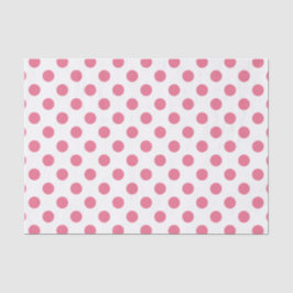Papel De Seda Bolinhas rosa e branca