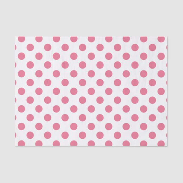 Papel De Seda Bolinhas rosa e branca (Frente )