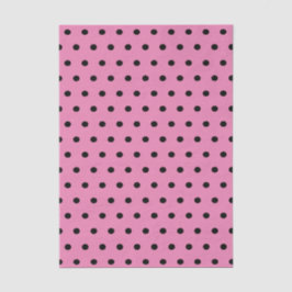 Papel De Seda Bolinhas rosa e pretas