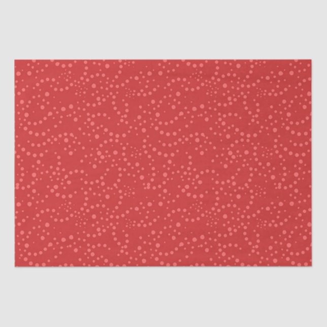 Papel De Seda Bolinhas Rosa Vermelho Festivo (Frente )