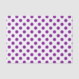 Papel De Seda Bolinhas roxas e brancas