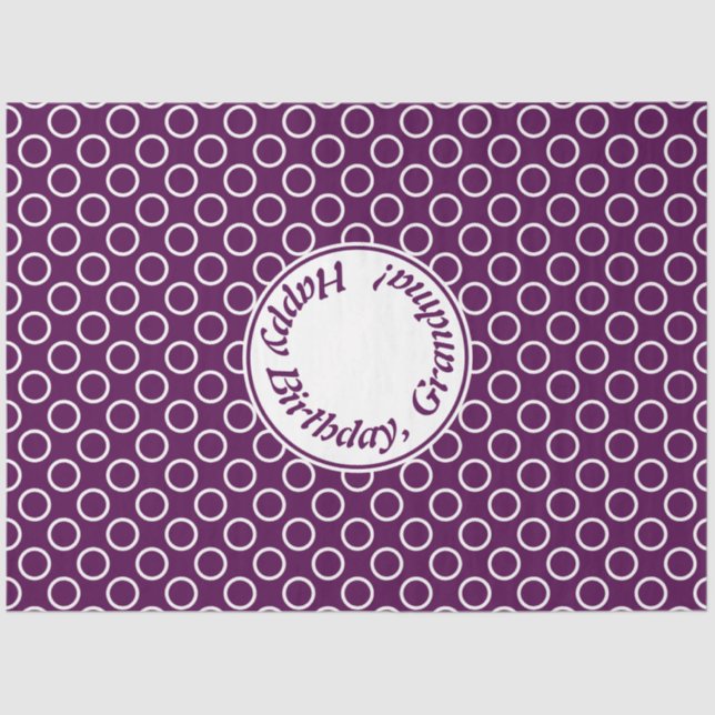 Papel De Seda Bolinhas Roxo Contemporânea (Frente )