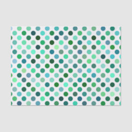Papel De Seda Bolinhas verde e azul