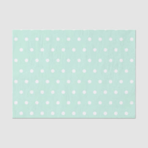 Papel De Seda Bolinhas verdes da hortelã