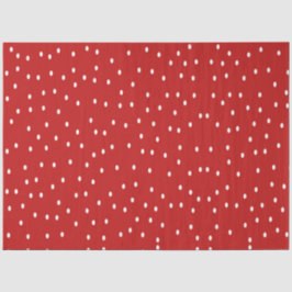 Papel De Seda Bolinhas Vermelhas e Brancas Clássicas