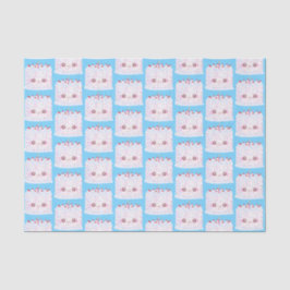 Papel De Seda Bolo de Aniversário do Glacé Branco