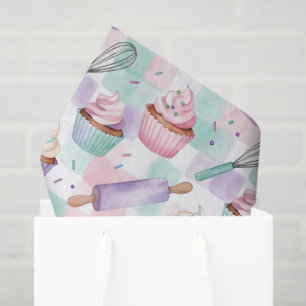 Papel De Seda Bolo de Lavanda Azul Claro Caprichos Culinária