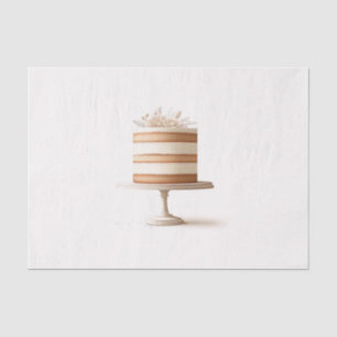 Papel De Seda Bolo de Noiva Floral Branco de Bolos Elegantes Tie