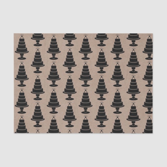 Papel De Seda Bolo de Noivado (Frente )