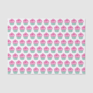 Papel De Seda Bolos Cor-de-Rosa Lindos Padrão Rosa Pastel