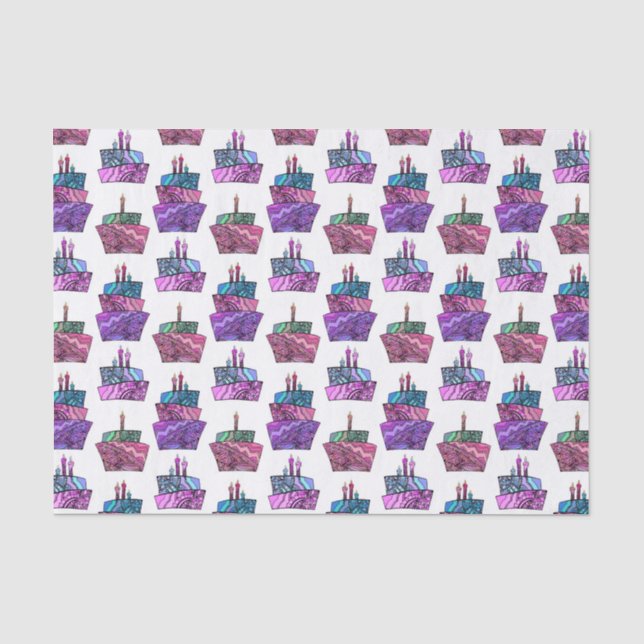 Papel De Seda Bolos Paisley (Frente )