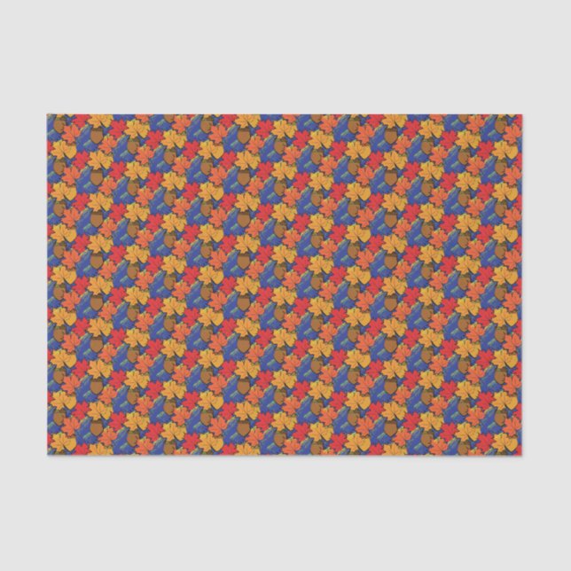 Papel De Seda Bolotas e folhas I (Frente )