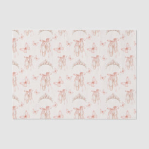 Papel De Seda Bombas de balé rosa e pneumáticos