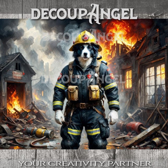 Papel De Seda Bombeiros de Cachorro de Fronteira - Separação - (Criador carregado)